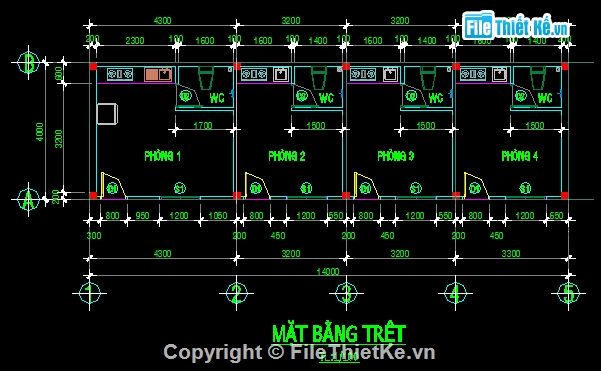 nhà trọ,bản vẽ thiết kế,thiết kế nhà trọ,bản vẽ nhà